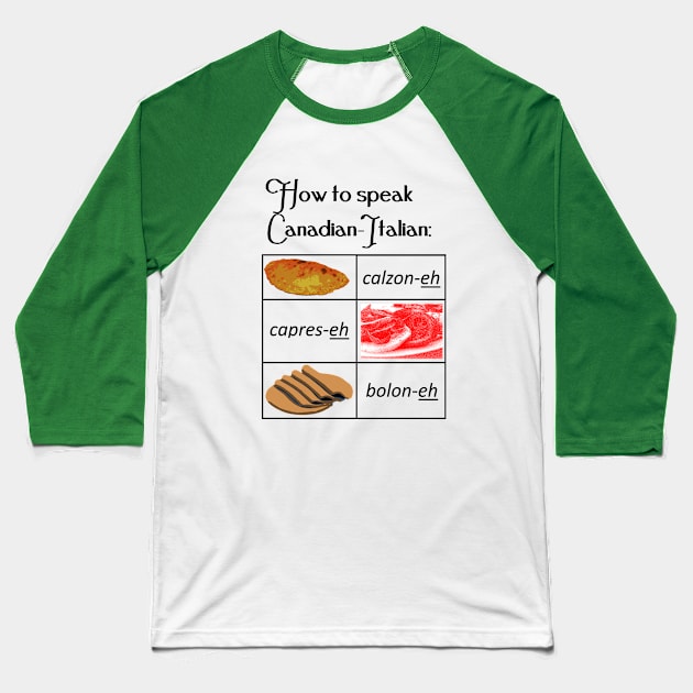 How to speak Canadian-Italian Baseball T-Shirt by amigaboy